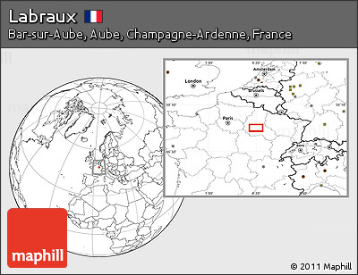 Blank Location Map of Labraux