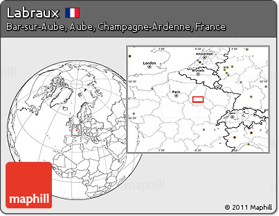 Blank Location Map of Labraux