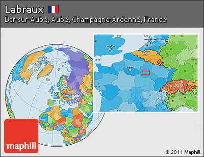 Political Location Map of Labraux