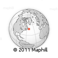 Outline Map of the Area around 48° 30' 27" N, 50° 55' 29" W, rectangular outline