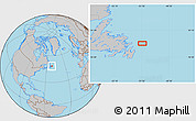 Gray Location Map of the area around 48° 30' 27" N, 51° 46' 29" W