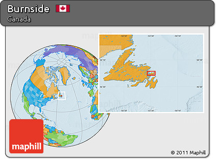 Political Location Map of Burnside