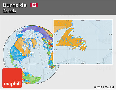 Political Location Map of Burnside