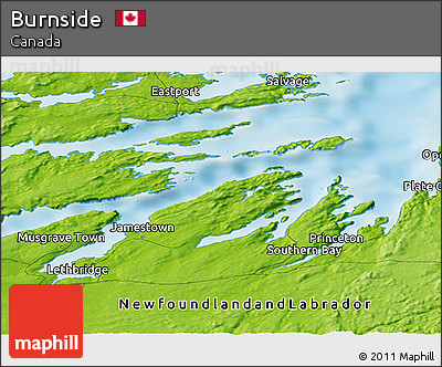 Physical Panoramic Map of Burnside