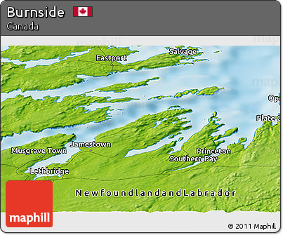 Physical Panoramic Map of Burnside