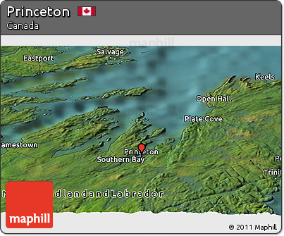 Satellite Panoramic Map of Princeton