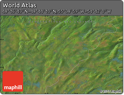 Satellite Map of the Area around 48° 30' 27" N, 55° 10' 29" W