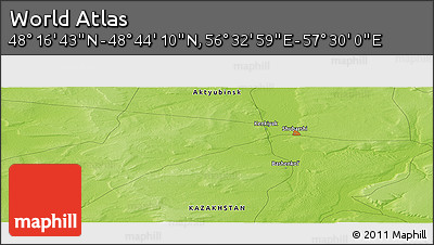 Physical Panoramic Map of the Area around 48° 30' 27" N, 57° 1' 29" E