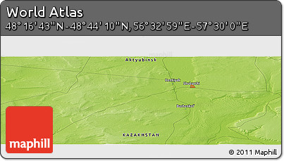 Physical Panoramic Map of the Area around 48° 30' 27" N, 57° 1' 29" E