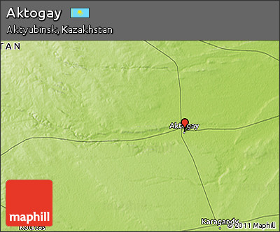 Physical 3D Map of Aktogay