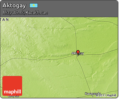 Physical 3D Map of Aktogay