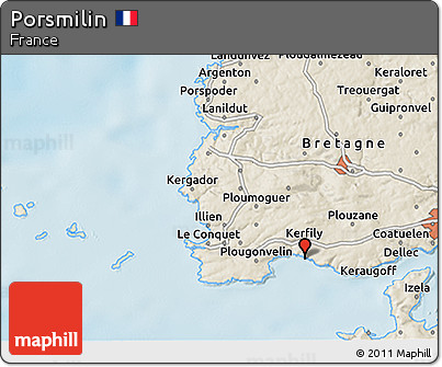Shaded Relief 3D Map of Porsmilin