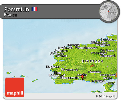 Physical Panoramic Map of Porsmilin