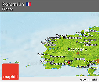 Physical Panoramic Map of Porsmilin