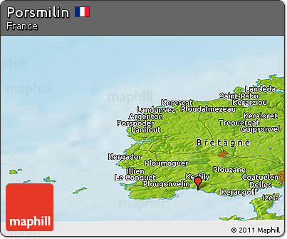 Physical Panoramic Map of Porsmilin