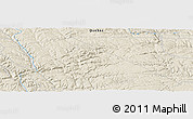 Shaded Relief Panoramic Map of the area around 48° 30' 27" N, 65° 22' 30" W