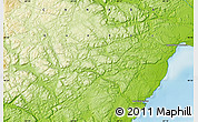 Physical Map of the area around 48° 30' 27" N, 69° 37' 30" W