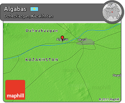 Political 3D Map of Algabas