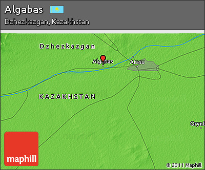 Political 3D Map of Algabas