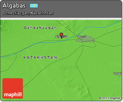 Political 3D Map of Algabas