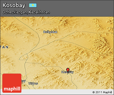 Physical Panoramic Map of Kosobay