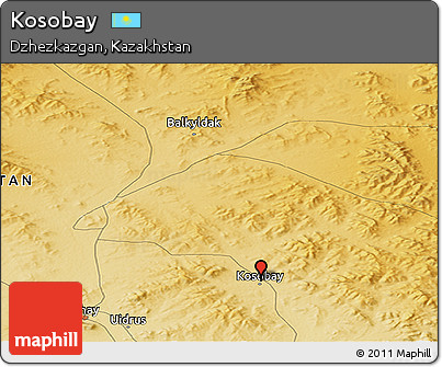 Physical Panoramic Map of Kosobay
