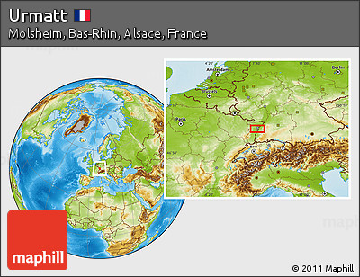 Physical Location Map of Urmatt