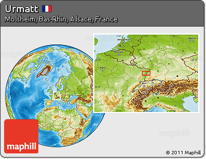 Physical Location Map of Urmatt