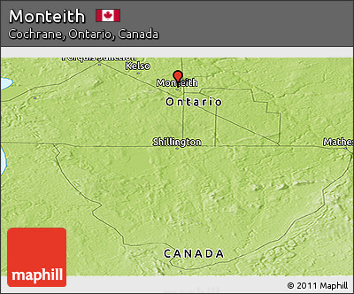 Physical Panoramic Map of Monteith