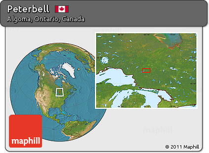 Satellite Location Map of Peterbell