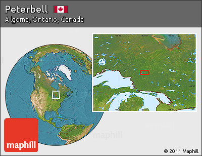 Satellite Location Map of Peterbell