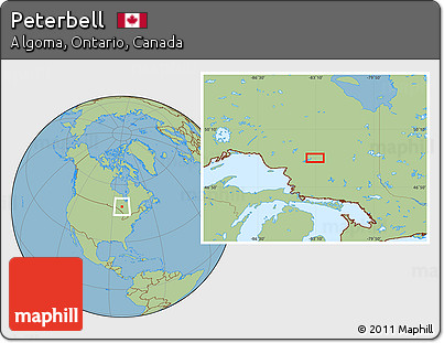 Savanna Style Location Map of Peterbell