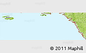 Physical Panoramic Map of the area around 48° 30' 27" N, 86° 37' 30" W