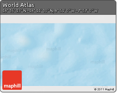 Shaded Relief 3D Map of the Area around 48° 30' 27" N, 8° 25' 30" W