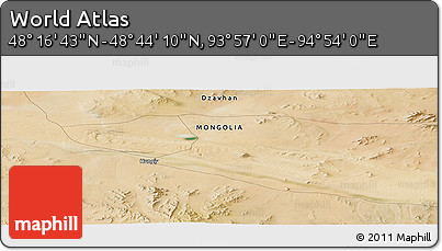 Satellite Panoramic Map of the Area around 48° 30' 27" N, 94° 25' 30" E