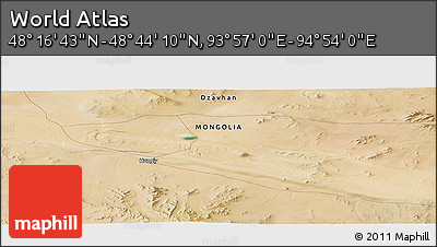Satellite Panoramic Map of the Area around 48° 30' 27" N, 94° 25' 30" E