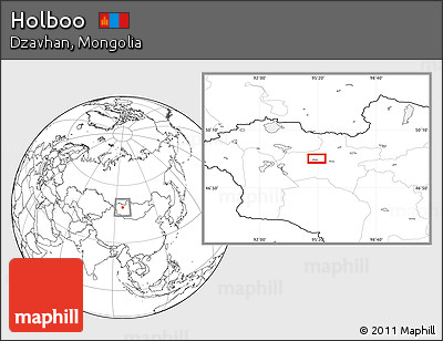 Blank Location Map of Holboo