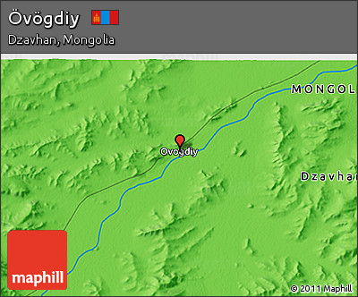 Political 3D Map of Övögdiy
