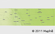 Physical Panoramic Map of the area around 48° 30' 27" N, 97° 40' 30" W