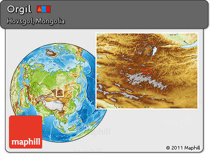 Physical Location Map of Orgil