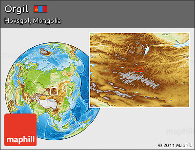 Physical Location Map of Orgil
