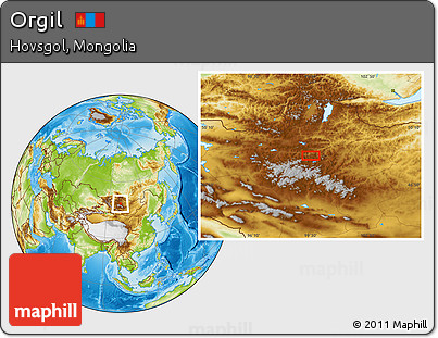 Physical Location Map of Orgil