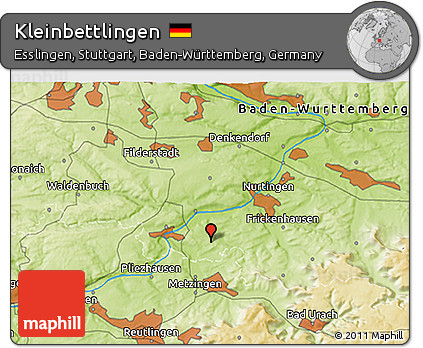 Physical 3D Map of Kleinbettlingen