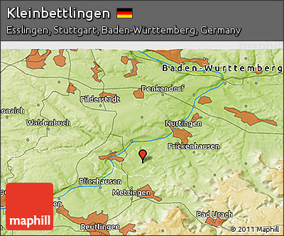 Physical 3D Map of Kleinbettlingen