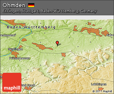 Physical 3D Map of Ohmden
