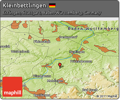 Physical 3D Map of Kleinbettlingen