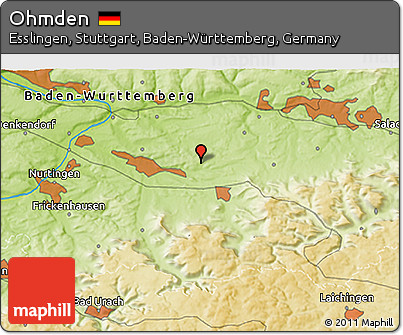 Physical 3D Map of Ohmden