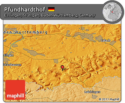 Political 3D Map of Pfundhardthof