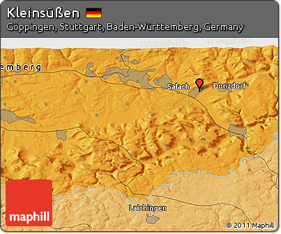 Political 3D Map of Kleinsüßen