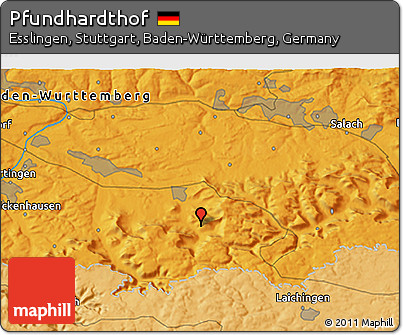 Political 3D Map of Pfundhardthof